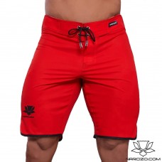Spodenki startowe do Men's physique (fitness plażowe) czerwone